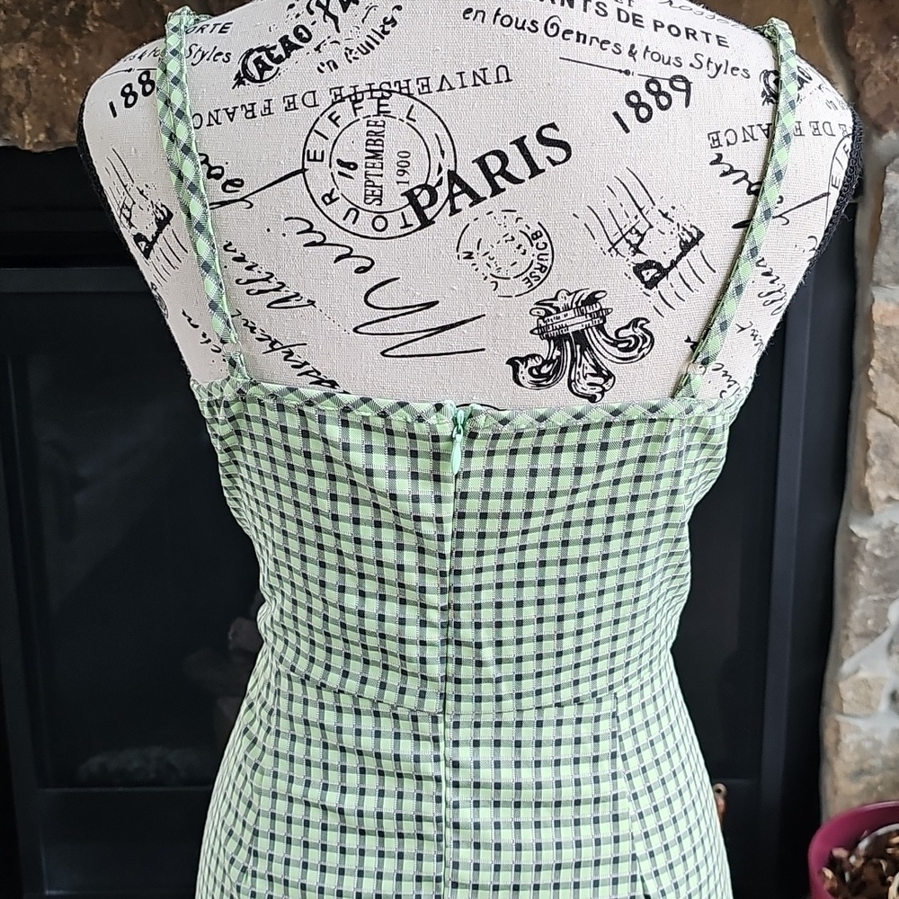 Cider Green Gingham Midi Dress - Picture 6 of 12